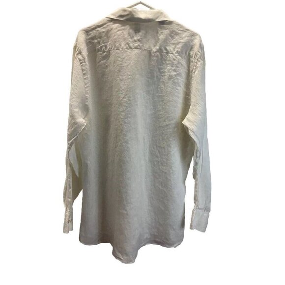 Robert Talbott Mens‎ Ivory Linen Vacay Resort Luxury Natural fibers size XL - Picture 2 of 11